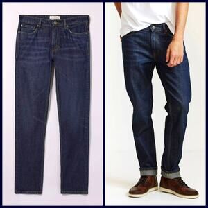 BOGO FREE~ FAT FACE Straight DARK WASH Vintage Mens 100% Cotton Jeans Sz 30/32